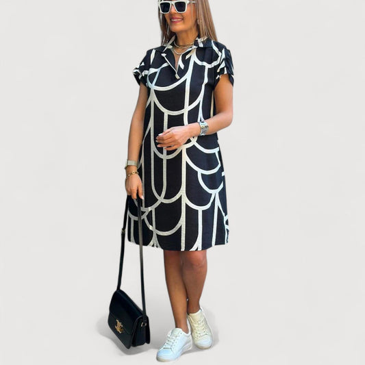 BLANCA | VESTIDO CLÁSICO DE MANGA CORTA