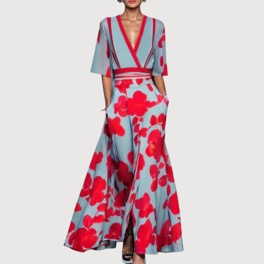 LEONOR | VESTIDO FLORAL ELEGANTE