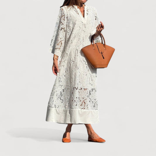 DÁLIA | VESTIDO LARGO DE ENCAJE SOFISTIFACO