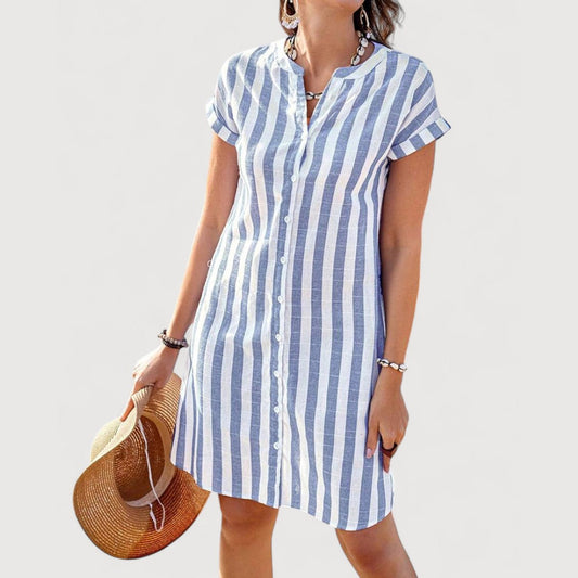 VALI | VESTIDO CAMISERO A RAYAS