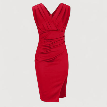 ISABELA | VESTIDO SIN MANGAS CON ESCOTE EN V