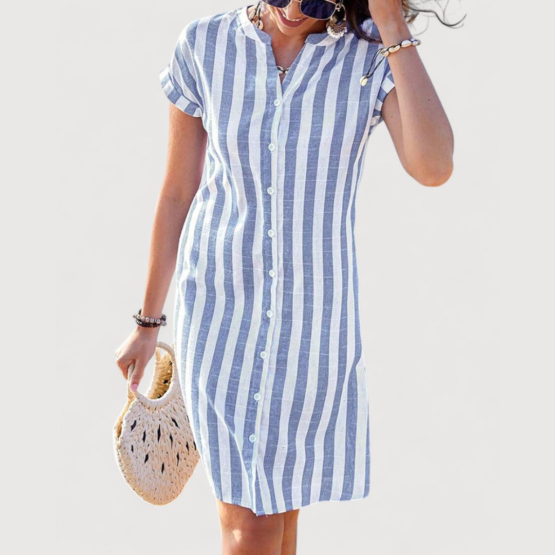 VALI | VESTIDO CAMISERO A RAYAS