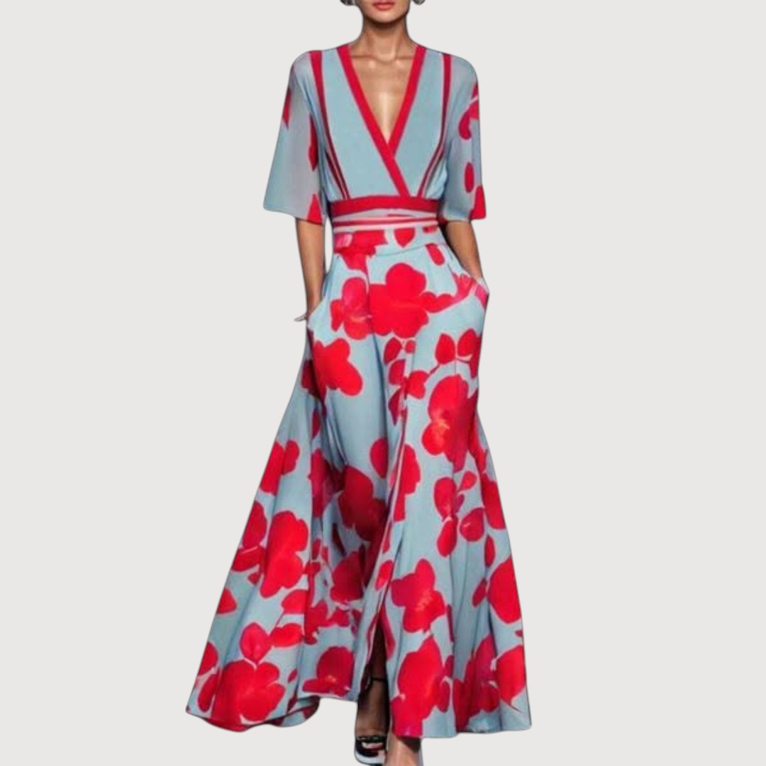 LEONOR | VESTIDO FLORAL ELEGANTE