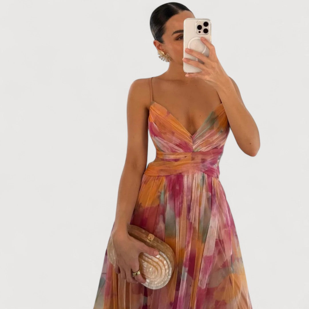 VALENTINA | VESTIDO LARGO FLORAL