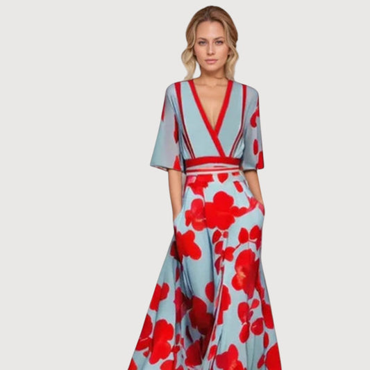 LEONOR | VESTIDO FLORAL ELEGANTE