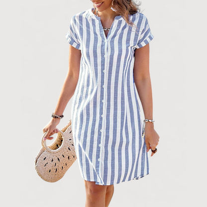 VALI | VESTIDO CAMISERO A RAYAS