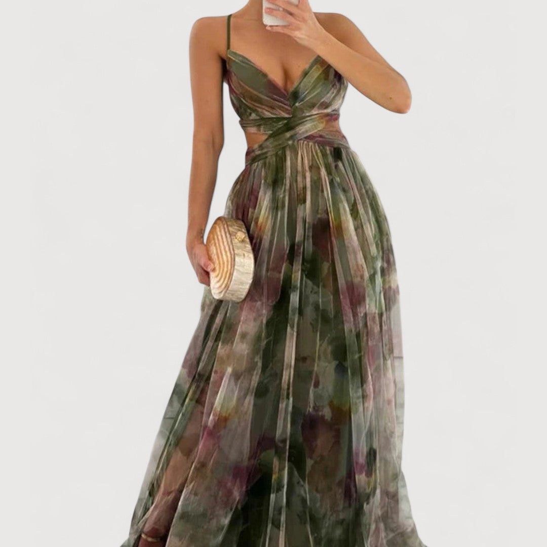 VALENTINA | VESTIDO LARGO FLORAL