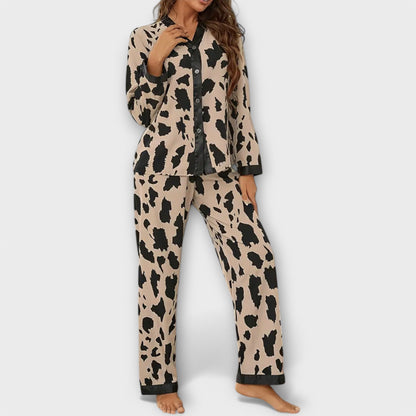 Conjunto de Pijama Elegante para Primavera e Outono