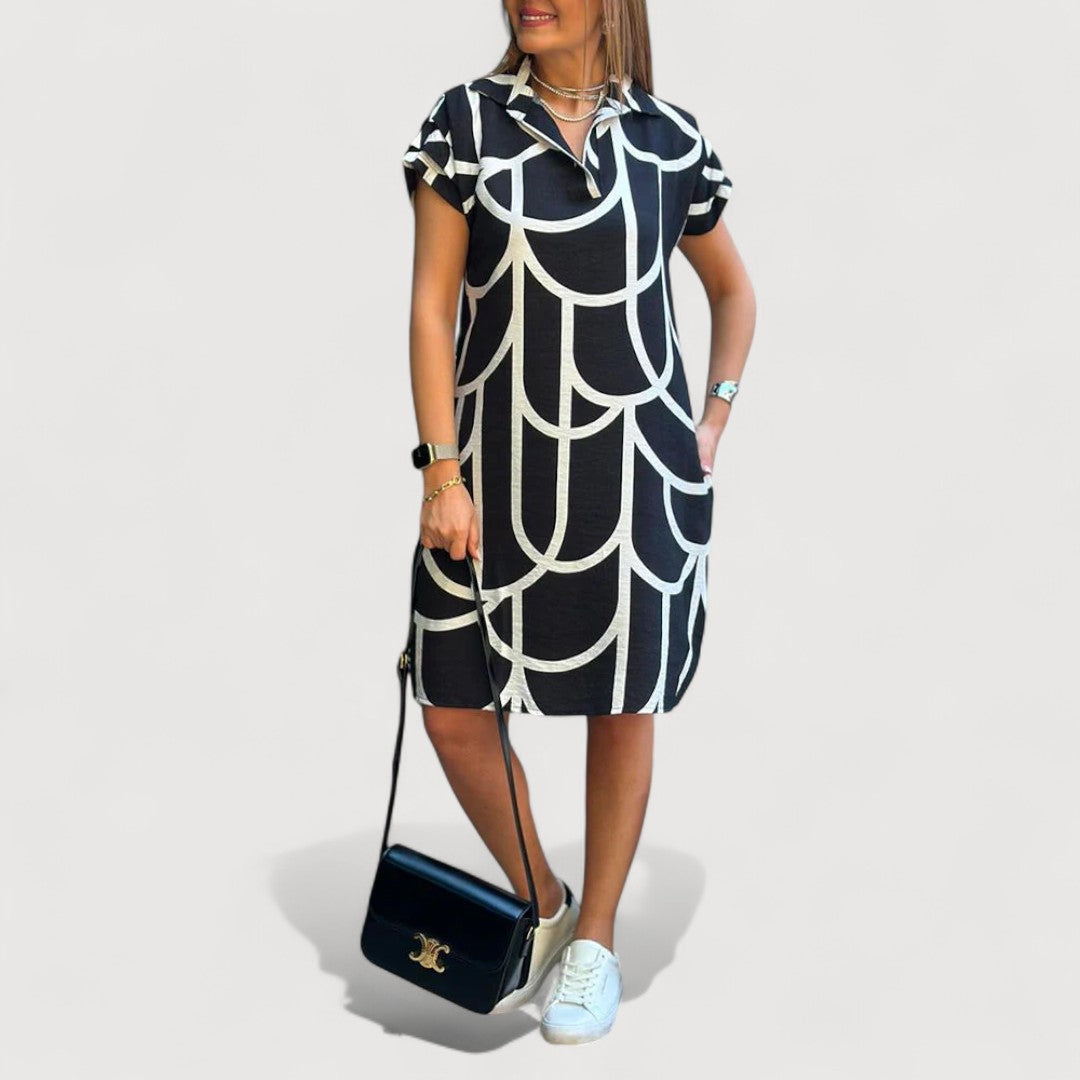 BLANCA | VESTIDO CLÁSICO DE MANGA CORTA