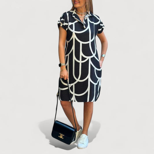 BLANCA | VESTIDO CLÁSICO DE MANGA CORTA