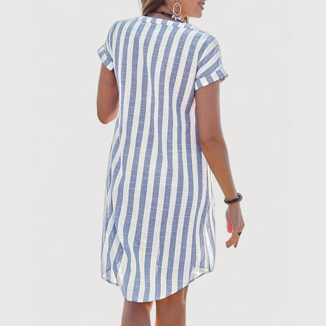 VALI | VESTIDO CAMISERO A RAYAS