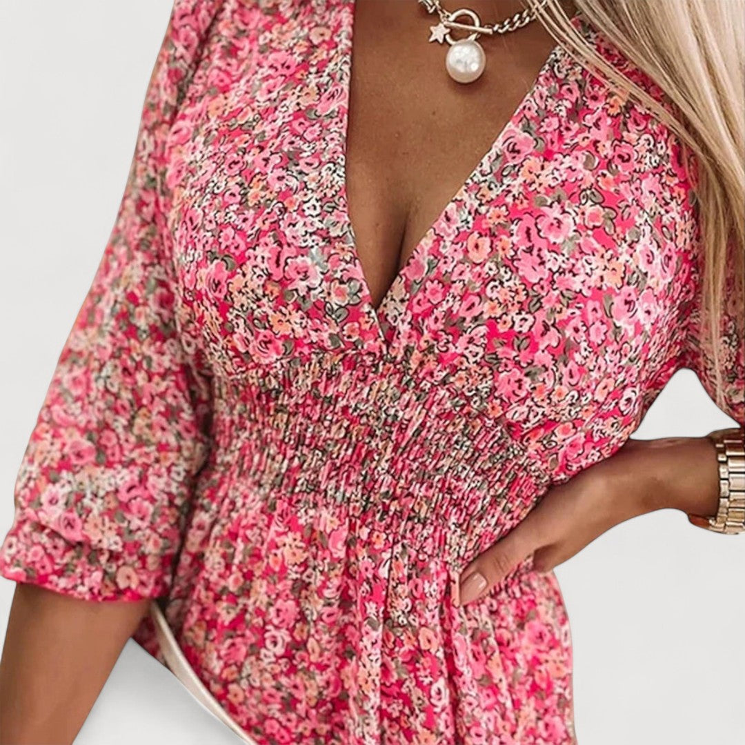 FABI | VESTIDO FLORAL DE VARANO