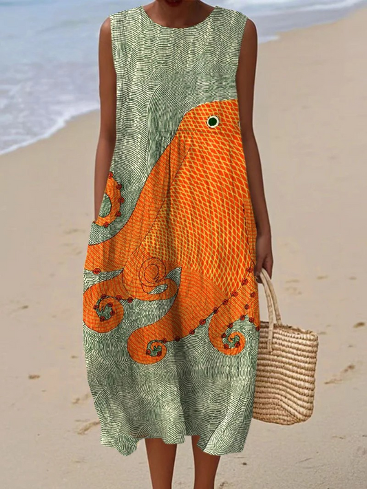 Vestido de Playa Artístico