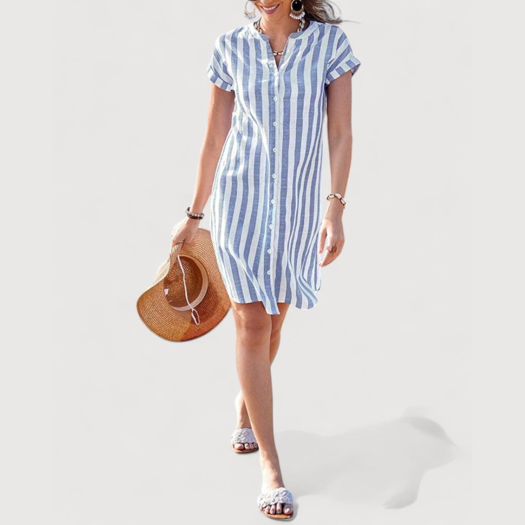 VALI | VESTIDO CAMISERO A RAYAS